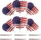 30 Pcs 4th of July Patriotic Themed Paper Fans, American Flag Star and Stripe Folding Fans, Independence Day Red White Blue Handheld Fans for Summer Memorial Day Party Decor Supplies